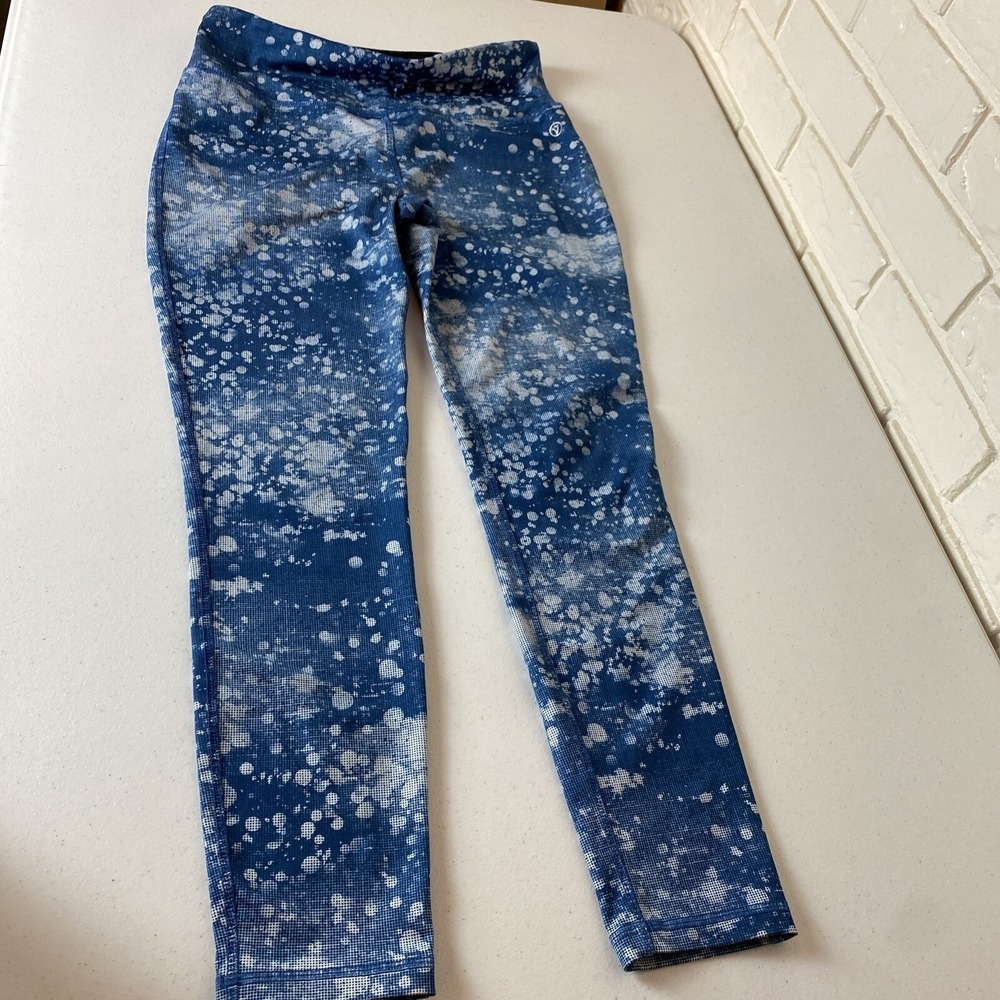 Athletics Vogo Activewear Pants Size M Blue With White Splash‎ Skater Streetwear